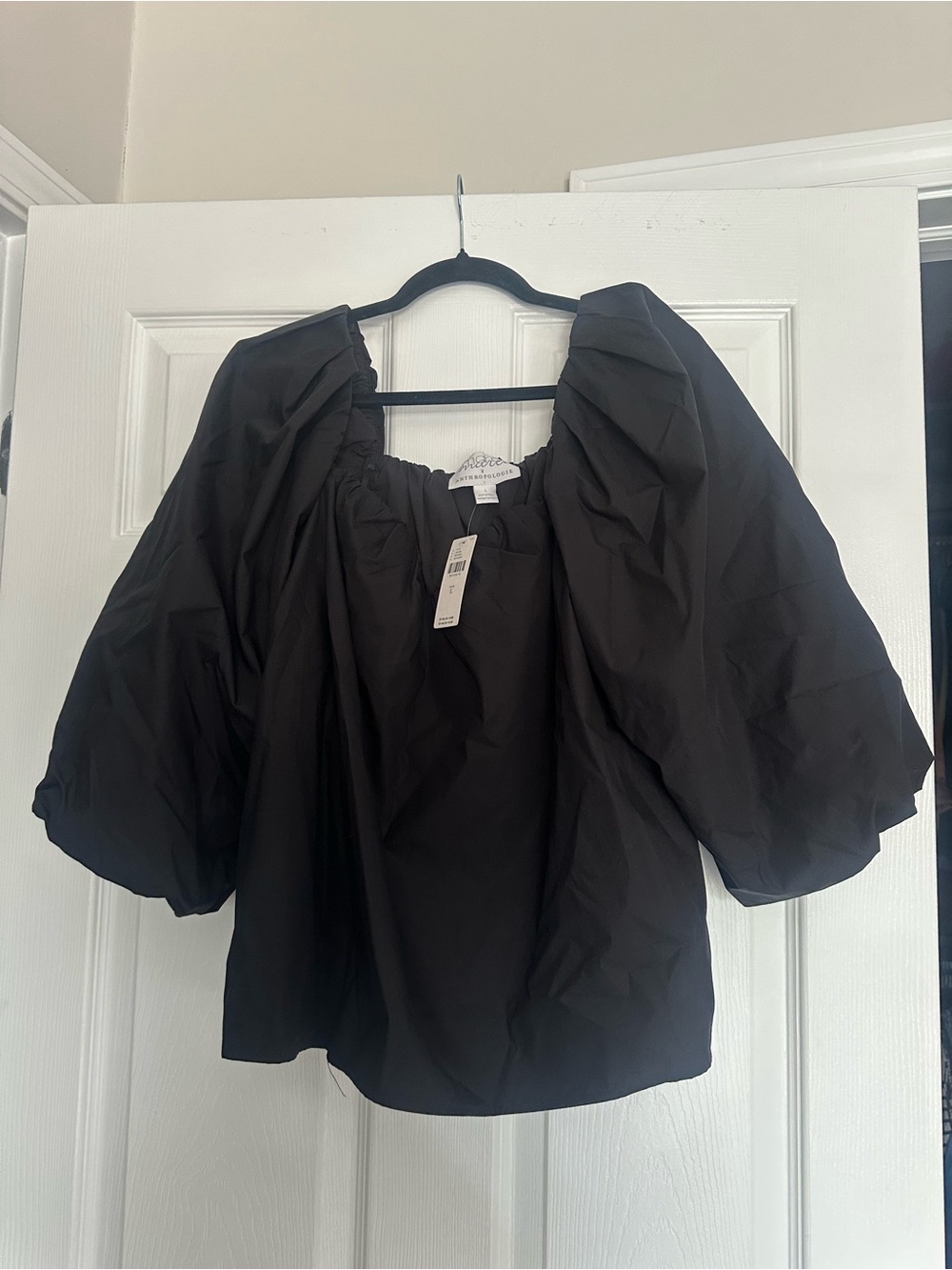 Mare Mare Black Puff Sleeve Women's Top NWT
